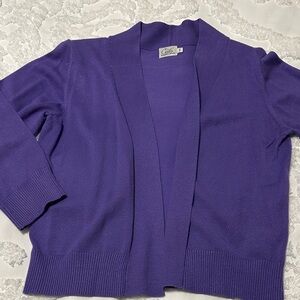 Purple Cardigan 3/4 sleeve